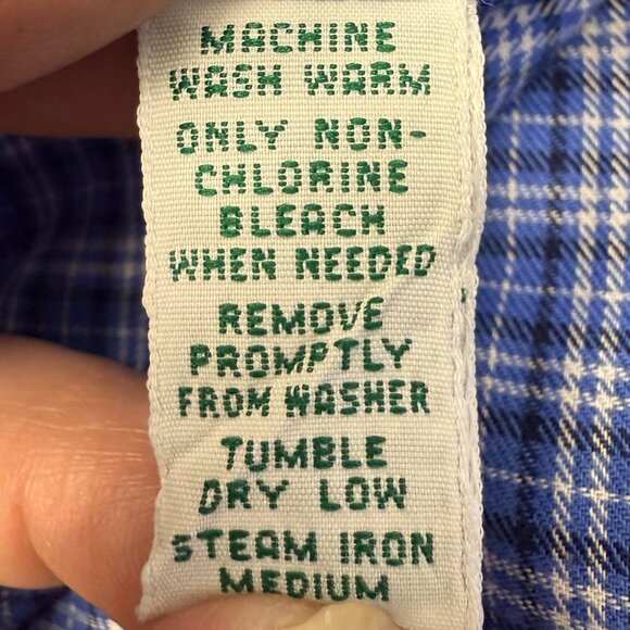 Men's LAUREN RALPH LAUREN 100% Cotton Blue Classic Fit Button Down | Size 16.5" - Picture 8 of 9